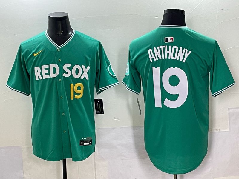 Men 2025 Boston Red Sox #19 Anthony Drak Green Joint Name Nike MLB Jersey 034->boston red sox->MLB Jersey